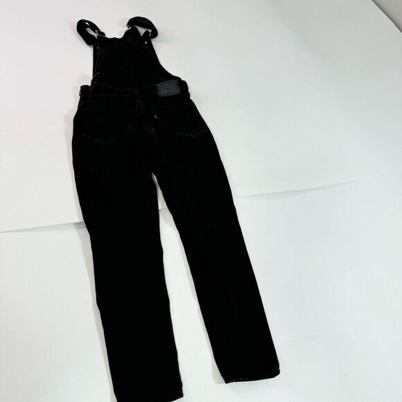 Levi Strauss & Co. Jumpsuit Womens 26 Black Solid Sleeveless Ankle Length Denim - Picture 11 of 12